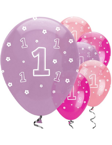 BALLONS 1ER ANNIVERSAIRE FILLE - Déco pour premier anniversaire - Bellefete.ch - Suisse