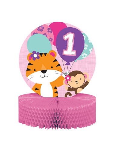 Centre de table 1er anniversaire fille - Déco de table premier anniversaire - Bellefete.ch - Suisse
