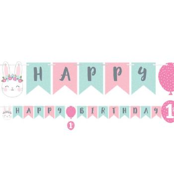 Girlanz 1. Geburtstag Mädchen lapinou - Dekoration zum ersten Geburtstag - Bellefete.ch - Schweiz