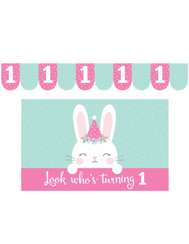 Hase Hochstuhldekoration zum 1. Geburtstag