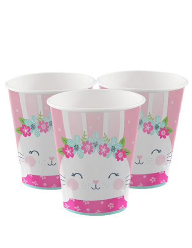 Gobelets d'anniversaire lapinou - Déco de fête fille - Bellefete.ch - Suisse