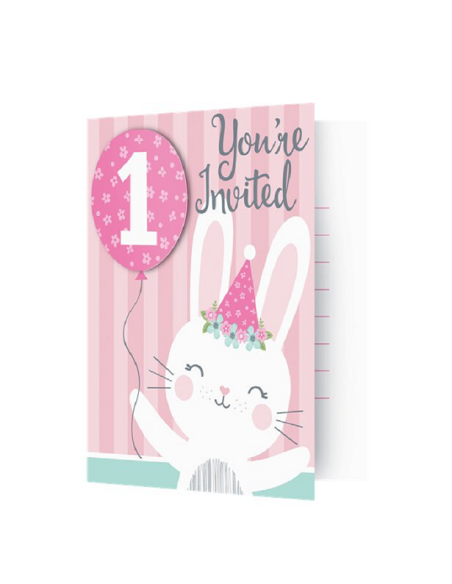 Invitations 1er Anniversaire Petit Lapin - Cartes d'invitation - Bellefete.ch - Suisse