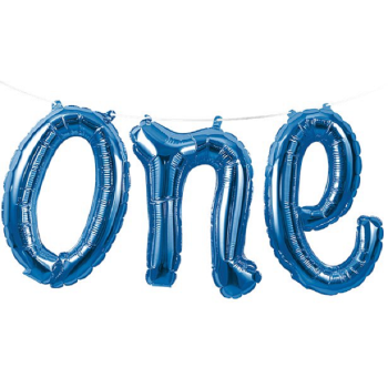 Palloncino blu one numero 1 compleanno ragazzo - Decorazione festa primo compleanno - Bellefete.ch - Svizzera