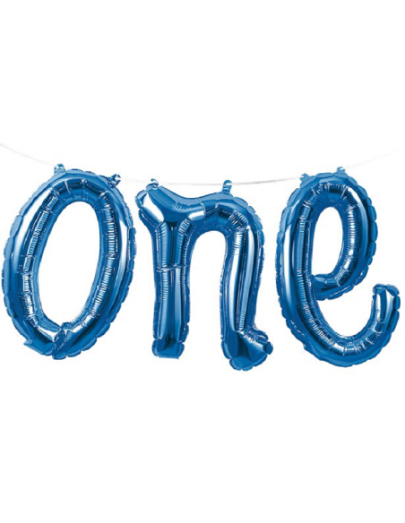 Palloncino blu one numero 1 compleanno ragazzo - Decorazione festa primo compleanno - Bellefete.ch - Svizzera