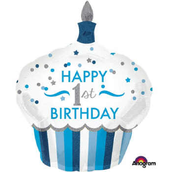 Palloncino a forma di torta 1° Compleanno Ragazzo - Decorazione primo compleanno - Bellefete.ch - Svizzera
