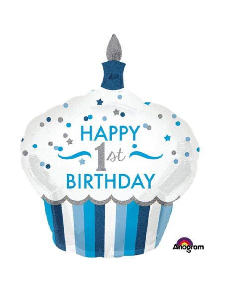 Palloncino a forma di torta 1° Compleanno Ragazzo - Decorazione primo compleanno - Bellefete.ch - Svizzera
