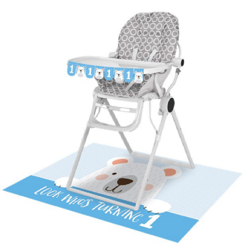 Kit di decorazione per seggiolone 1° compleanno Orsacchiotto - Decorazione primo compleanno - Bellefete.ch - Svizzera