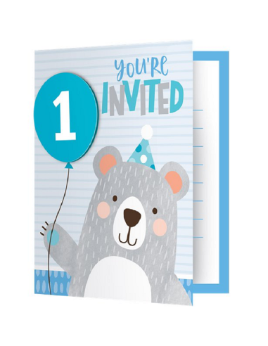 Invitations 1er Anniversaire Ourson