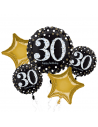 Strauß Aluminiumballons zum 30. Geburtstag