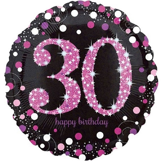 Luftballons zum 30. Geburtstag rosa