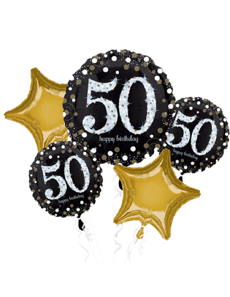 Bouquet di palloncini compleanno 50 anni - Decorazione festa per adulti - Bellefete.ch - Svizzera