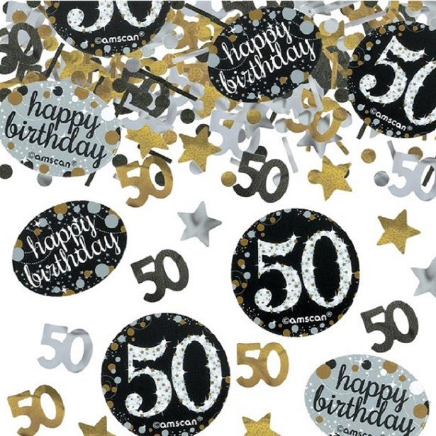 Confettis 50 ans anniversaire déco de table 50 ans en Suisse