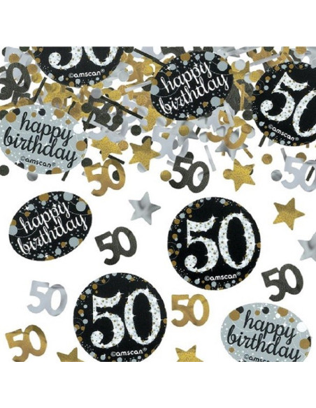 Confettis 50 Ans "Joyeux Anniversaire" - Bellefete.ch - Suisse - Déco de fête 50 ans