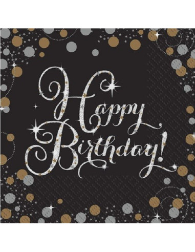 Serviettes d'anniversaire - Bellefete.ch - Suisse - Décorations d'anniversaire