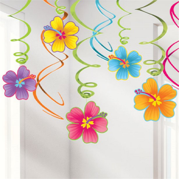 Sospensioni a spirale Hawaii – Decorazione tropicale festa estiva – Bellefete.ch