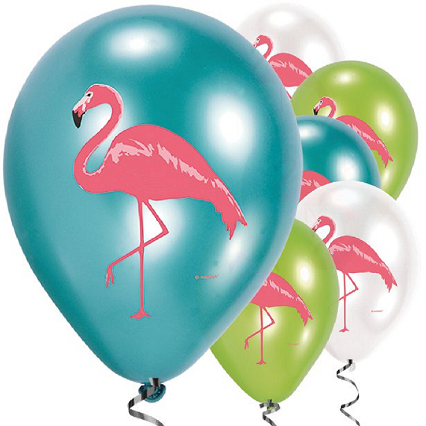 Bunte Flamingo-Ballons