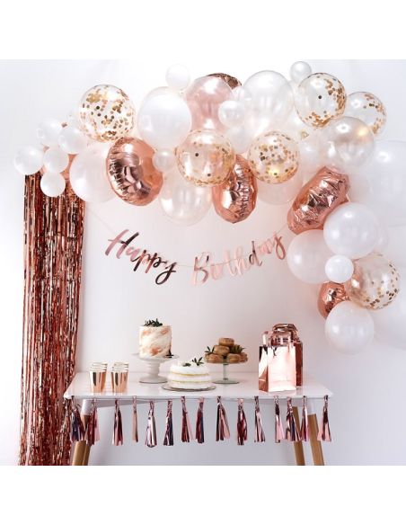 Kit arco per palloncini in oro rosa