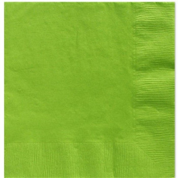 Serviettes vert lime pour déco de table - Bellefete.ch - Suisse - Vaisselle jetable vert lime