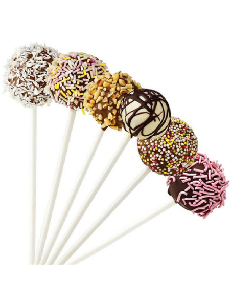 50 weiße Sticks für Cake Pops und Locca- Dekoration Gebäck - Bellefete.ch