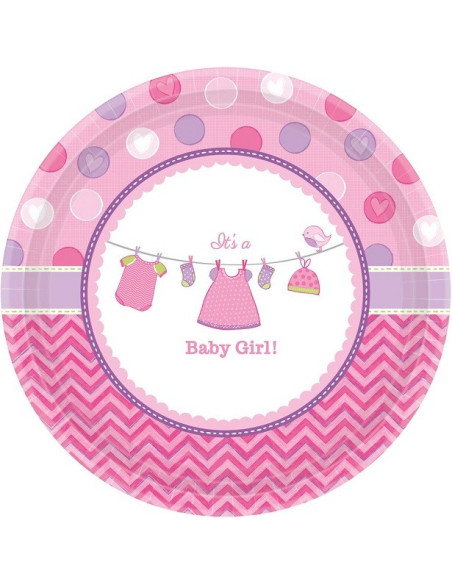 Dessertteller "Baby Shower Rose" - Baby Shower Tischdekoration
