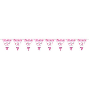 Rosa Babyparty-Girlande, es ist ein Mädchen. Rosa Babyparty-Girlande, Mädchen