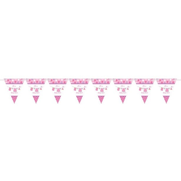 Guirlande baby shower rose c'est une fille guirlande fête prénatale rose fille