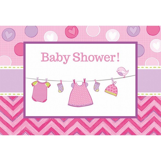 invitations baby shower fille