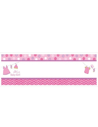 Bannière personnalisable baby shower c'est une fille