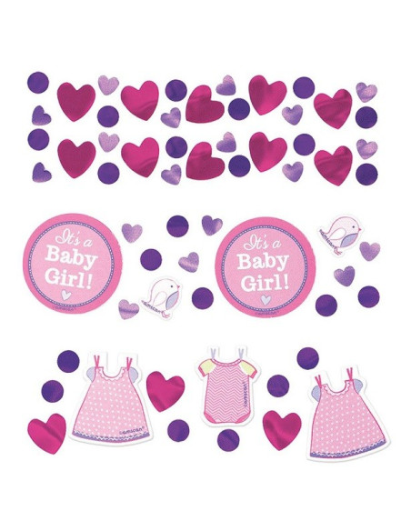 Konfetti-Dekoration Babyparty rosa Mädchen in der Schweiz