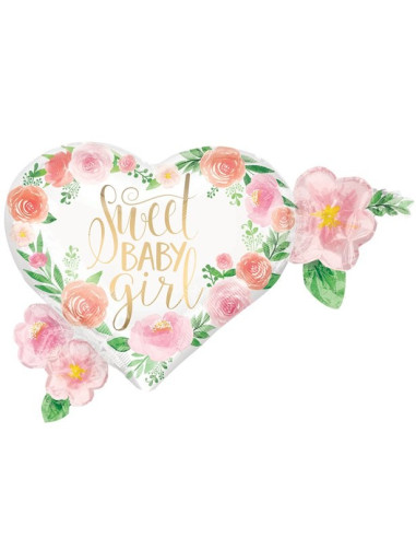 Grande palloncino in alluminio "Floral" - Decorazione di festa - Bellefete.ch - Svizzera