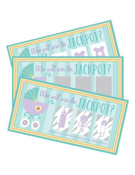 Jeu de cartes à gratter pour Baby Shower - Jeux baby shower - bellefete.ch