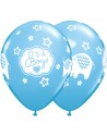 Blaue Elefantenballons für Babyparty und Geburt