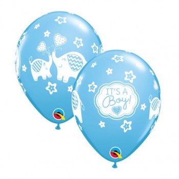 Blaue Luftballons, es ist ein Junge