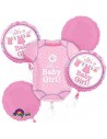 Ballons baby shower rose fête prénatale fille