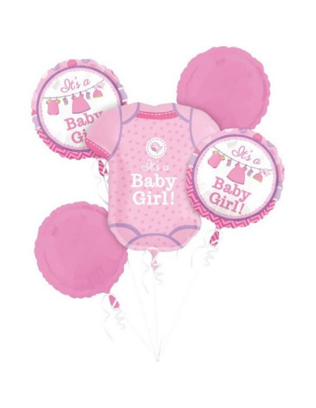 Ballonstrauß "Baby Fille" - Bellefete.ch - Schweiz - Babyparty