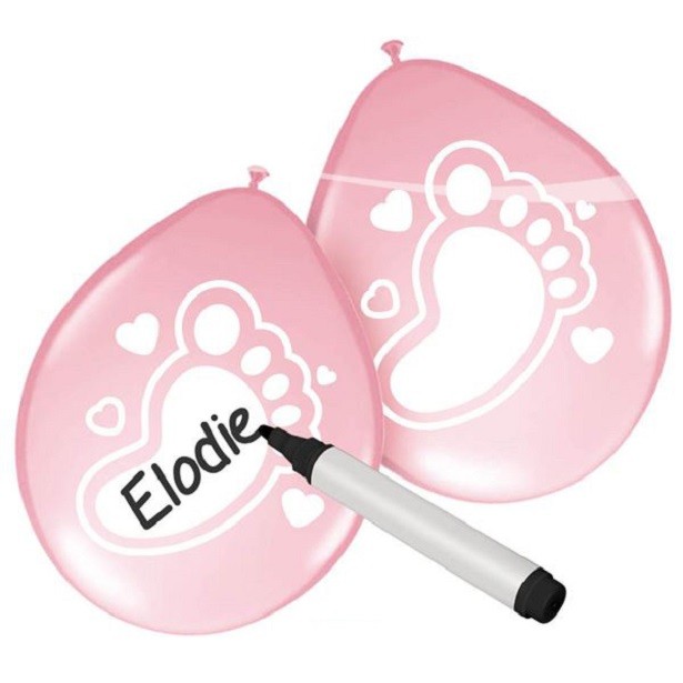 Palloncini rosa per personalizzare il baby shower