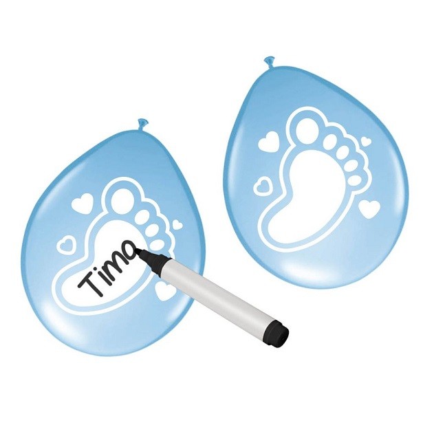Palloncini blu per personalizzare la festa di nascita del baby shower