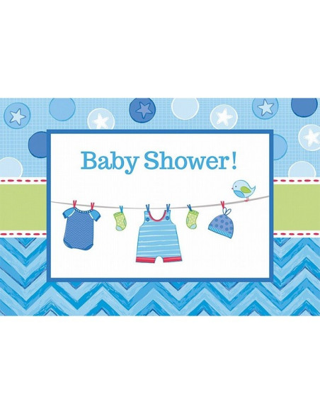 Inviti per feste Baby Shower Blu - Articoli per Baby Shower - Bellefete.ch