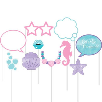 Accessoires photo d'anniversaire Sirène  - Décorations de fête enfant - Bellefete.ch - Suisse