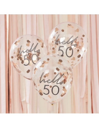 Ballons D Anniversaire 50 Ans A Confettis