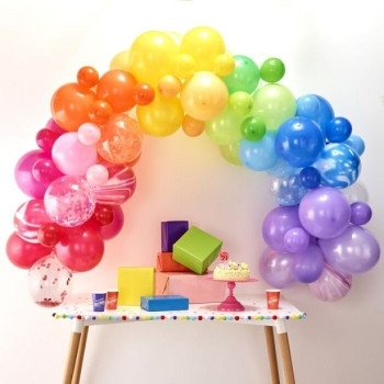 Regenbogen-Ballonsbogen - Partydekoration - Bellefete.c 2