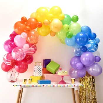 Regenbogen-Ballonsbogen - Partydekoration - Bellefete.c
