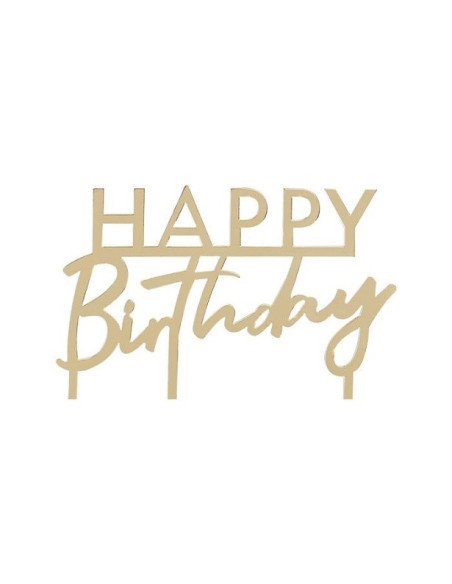 Goldene alles Gute zum Geburtstag-Kuchendekoration