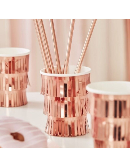 Bicchieri da festa in carta con frange Rose Gold - Articoli da festa - Bellefete.ch Bicchieri da festa in carta con frange Rose Gold - Articoli da festa - Bellefete.ch