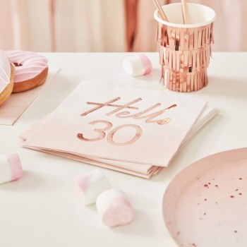 CHEMIN TABLE AGE 30 ANS ROSE GOLD - Ouest Fetes