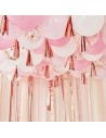 ballons de plafond rose et rose gold