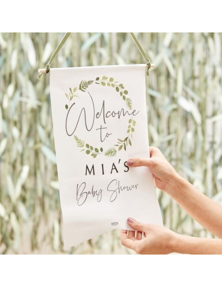 Willkommensplakat Baby Shower Botanisch – Partydekoration | BelleFete.ch