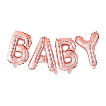 Buchstabenballons "Baby" in Roségold - Party Dekoration - Shop Schweiz 2