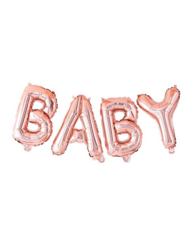 Ballons de lettres baby rose gold en Suisse