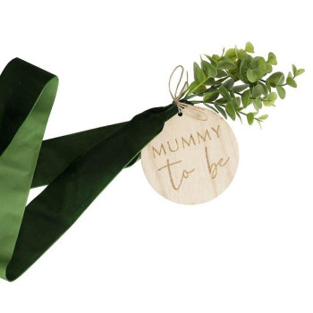 Cintura in legno e velluto "Mummy to be" - Baby Shower - Articoli per feste - Svizzera 2
